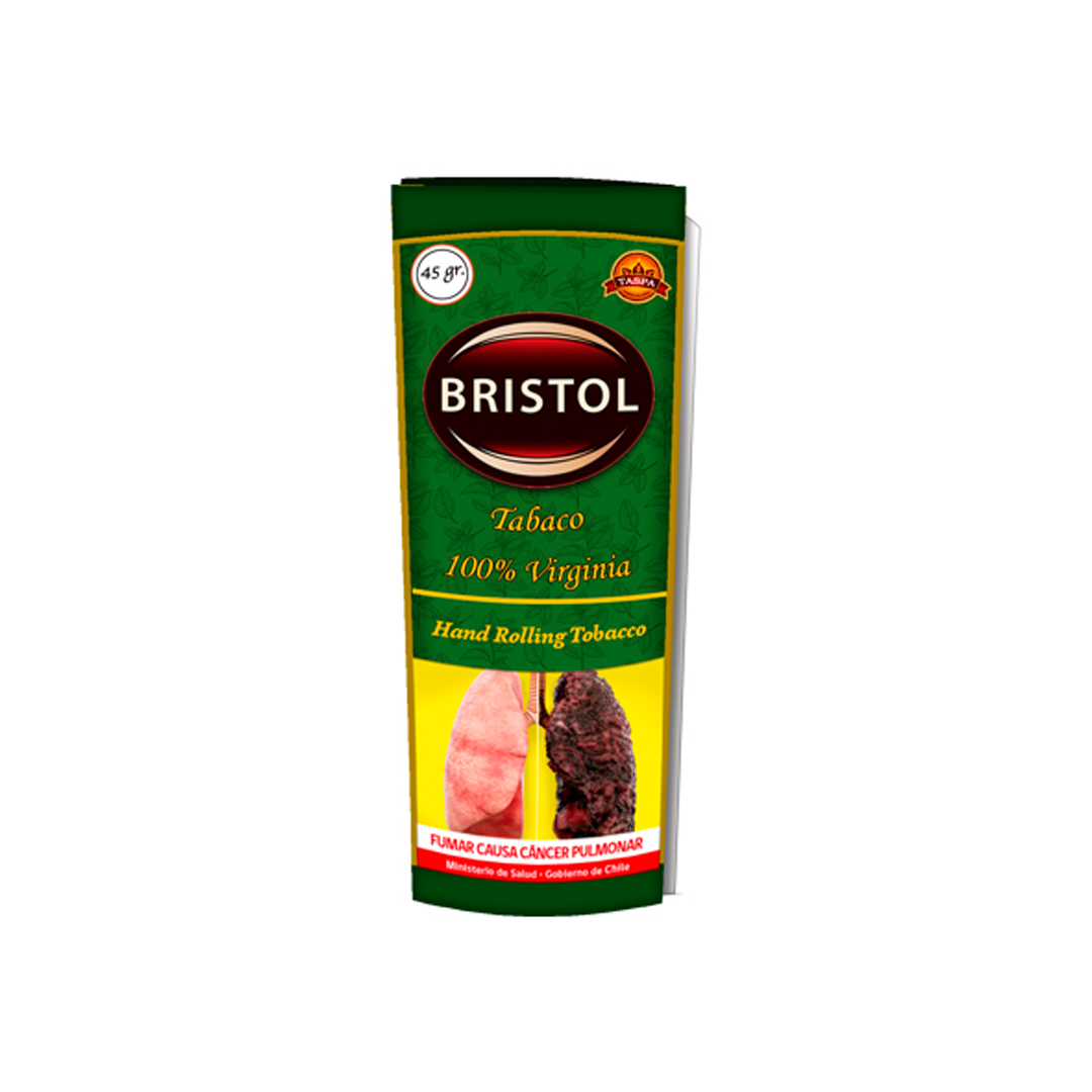 Tabaco Bristol 45g mezcla natural de Virginia Burley y Oriental para enrolar