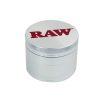Moledor de aluminio RAW Silver de 56mm y 4 piezas con palita recolectora