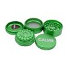 Moledor Calvo Glass Aura Non Teeth 63mm de 4 piezas en aluminio con tamiz para polen