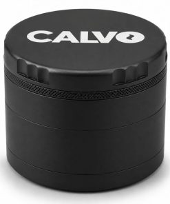 Moledor Calvo Glass Aura XL 100mm de aluminio aeroespacial con compartimiento y tamiz
