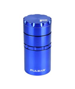 Pulsar Moledor y Contenedor de Aluminio 50mm de 5 piezas con compartimento de almacenamiento y tamiz