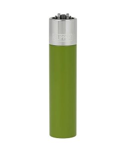 Encendedor de metal recargable Clipper Metálico Pistacho color verde