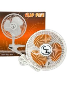 Ventilador de pinza Cornwall 15W de 15 cm con rejilla plastica y 3 velocidades