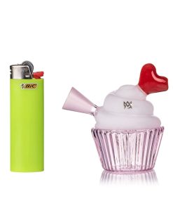 Bubbler para Enrolados MJ Arsenal Baby Cake de vidrio de borosilicato diseño cupcake