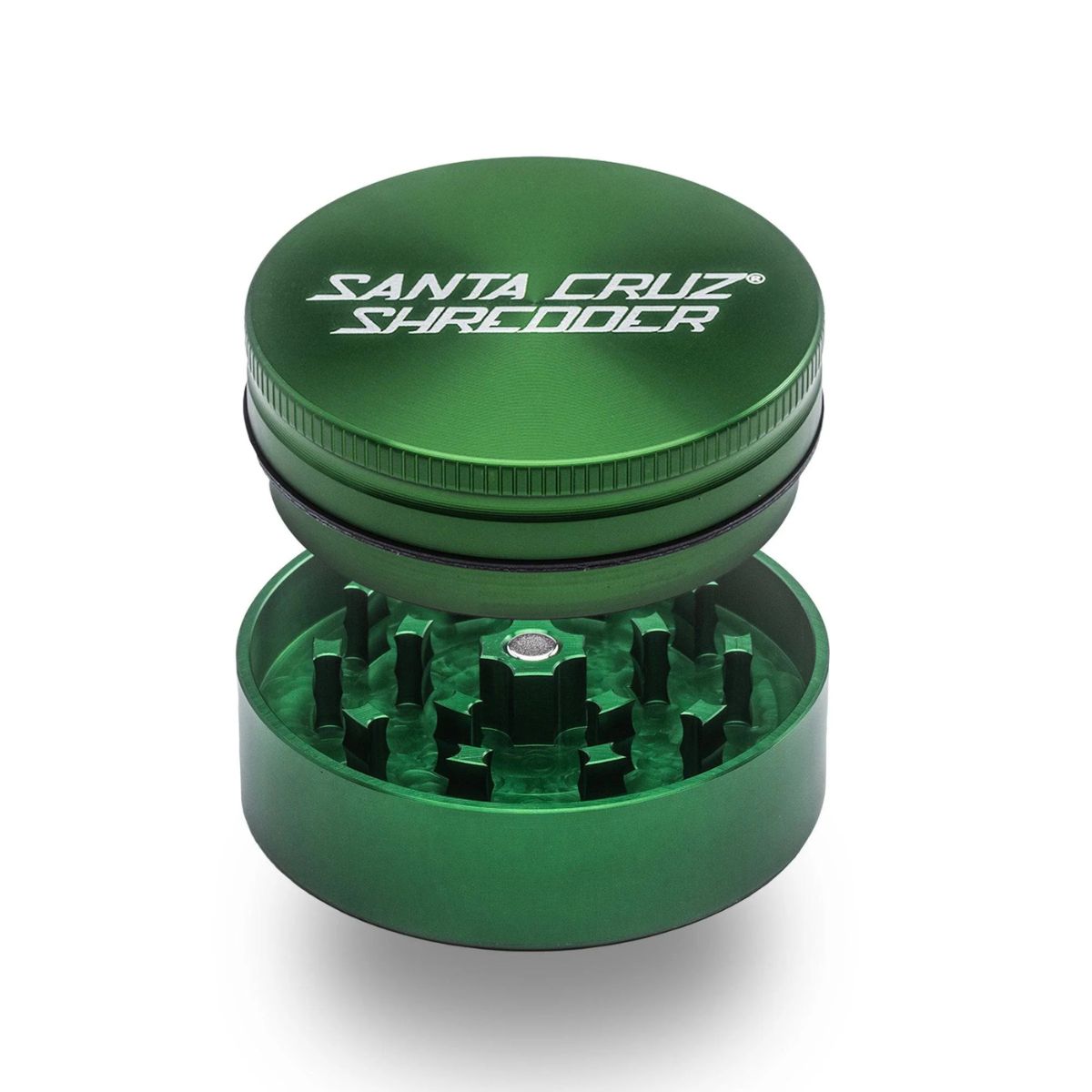 Moledor de aluminio de grado médico Santa Cruz Shredder 2 Piezas Ø54mm color verde