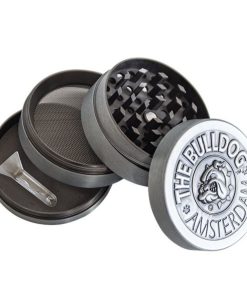Moledor Bulldog Ámsterdam Metálico 4 Partes de 50mm con dientes antiadherentes y tamiz de kief