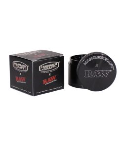 Moledor de aluminio de cuatro partes RAW x Hammercraft 4 Piece Grinder
